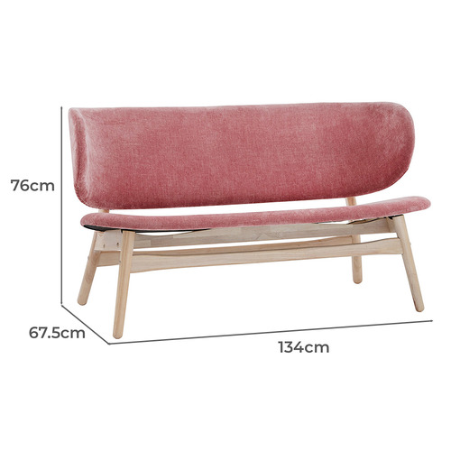 Patrice 2 Seater Malaysian Oak Wood Sofa