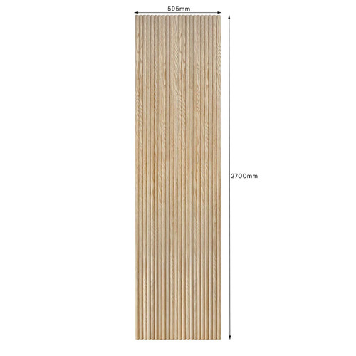 Naturaflex 2700 x 595mm Oak Flexible Double Half-Round Wall Panels