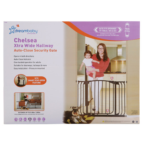 Hallway Standard Security Gate in Black
