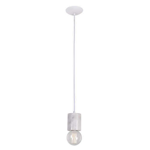 White Carrara Pendant Light