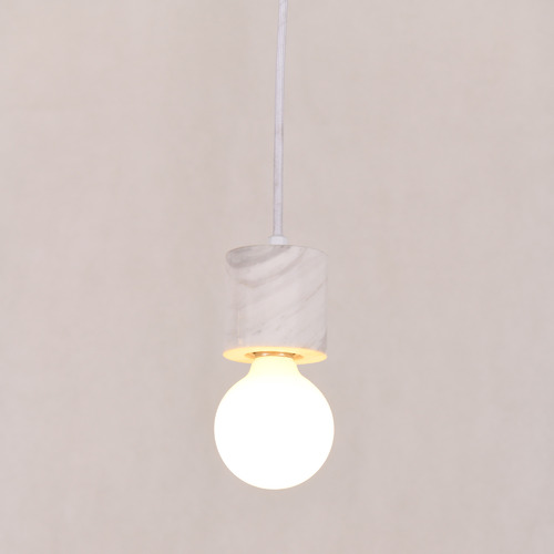 White Carrara Pendant Light