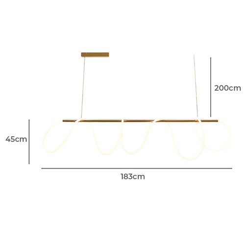 Squiggle Dimmable LED Pendant
