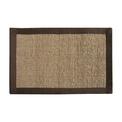 Doormat Designs Coir Cotton Border Chocolate Rug | Temple & Webster