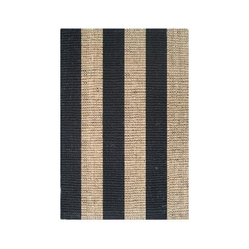 Coir Stripe Black/Natural Rug
