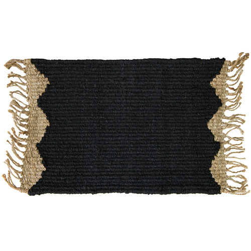 Doormat Designs Black Sierra Fringed Jute Doormat Reviews