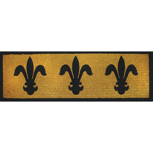 Fleur de Lys Long Coir Doormat