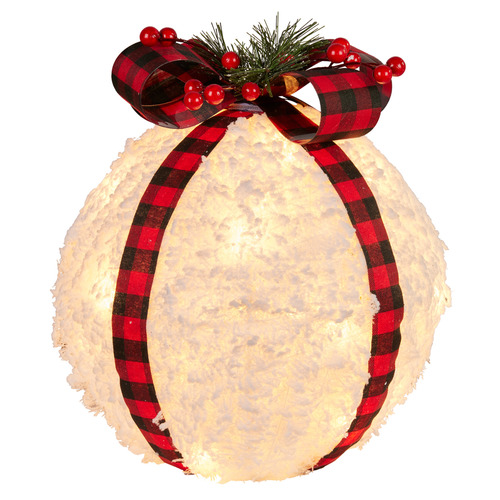 Kerensa Snowy Ball with LED Ornament