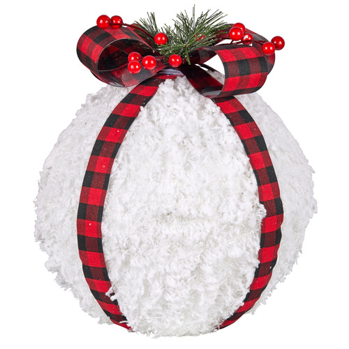 Kerensa Snowy Ball with LED Ornament