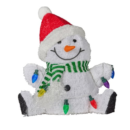 Sitting Snowman LED Christmas Decoration