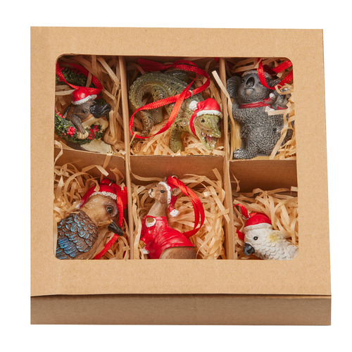 6 Piece Belina Christmas Ornament Set