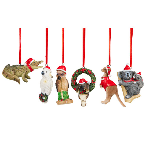 6 Piece Belina Christmas Ornament Set