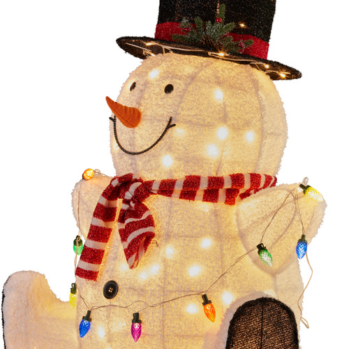 Prance Sitting Snowman LED Christmas Decoration