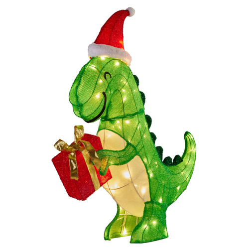 Paul Dinosaur Santa LED Christmas Decoration