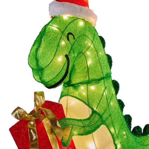 Paul Dinosaur Santa LED Christmas Decoration