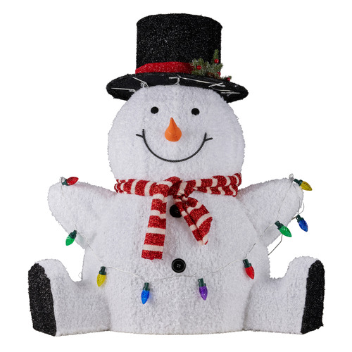 Prance Sitting Snowman LED Christmas Decoration