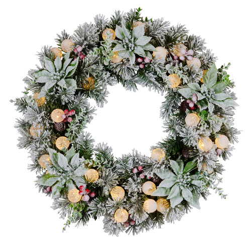 61cm Regina LED Christmas Wreath