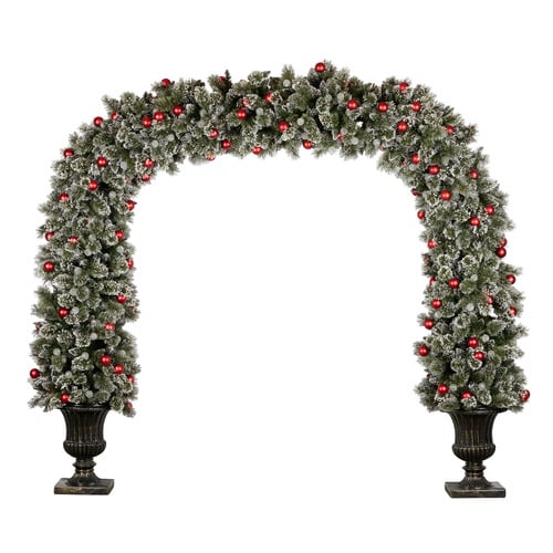244cm Snowy Bristle LED Christmas Archway