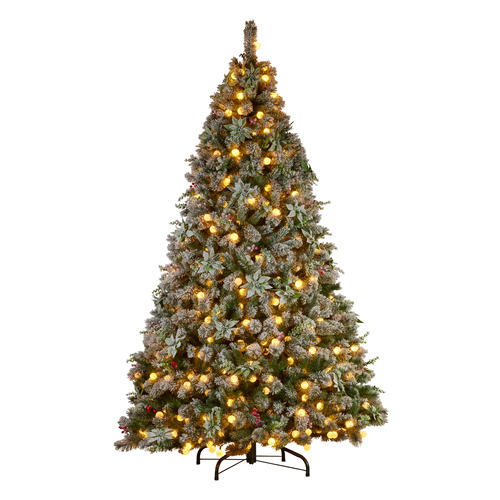 Snowy Crown Pine LED Christmas Tree
