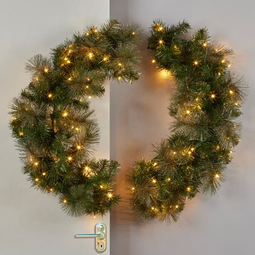 Salem LED Glittery Split Christmas Wreath