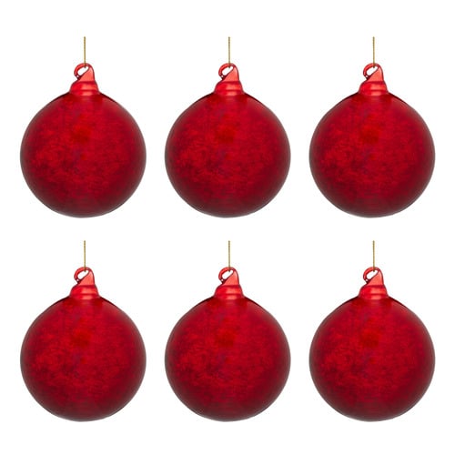 Faint Crackle Glass Baubles