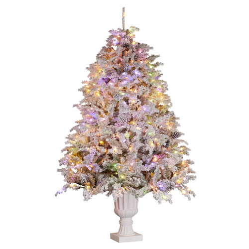 Glacia Potted Snowy LED Christmas Tree