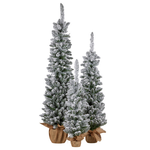3 Piece Yulienne Snowy LED Christmas Tree Set