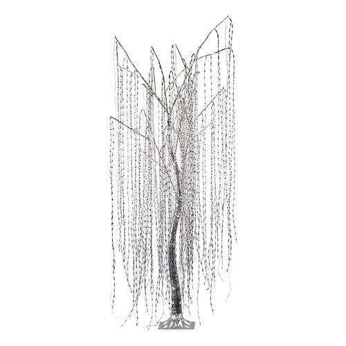 180cm Silver Polarisse LED Willow Christmas Tree