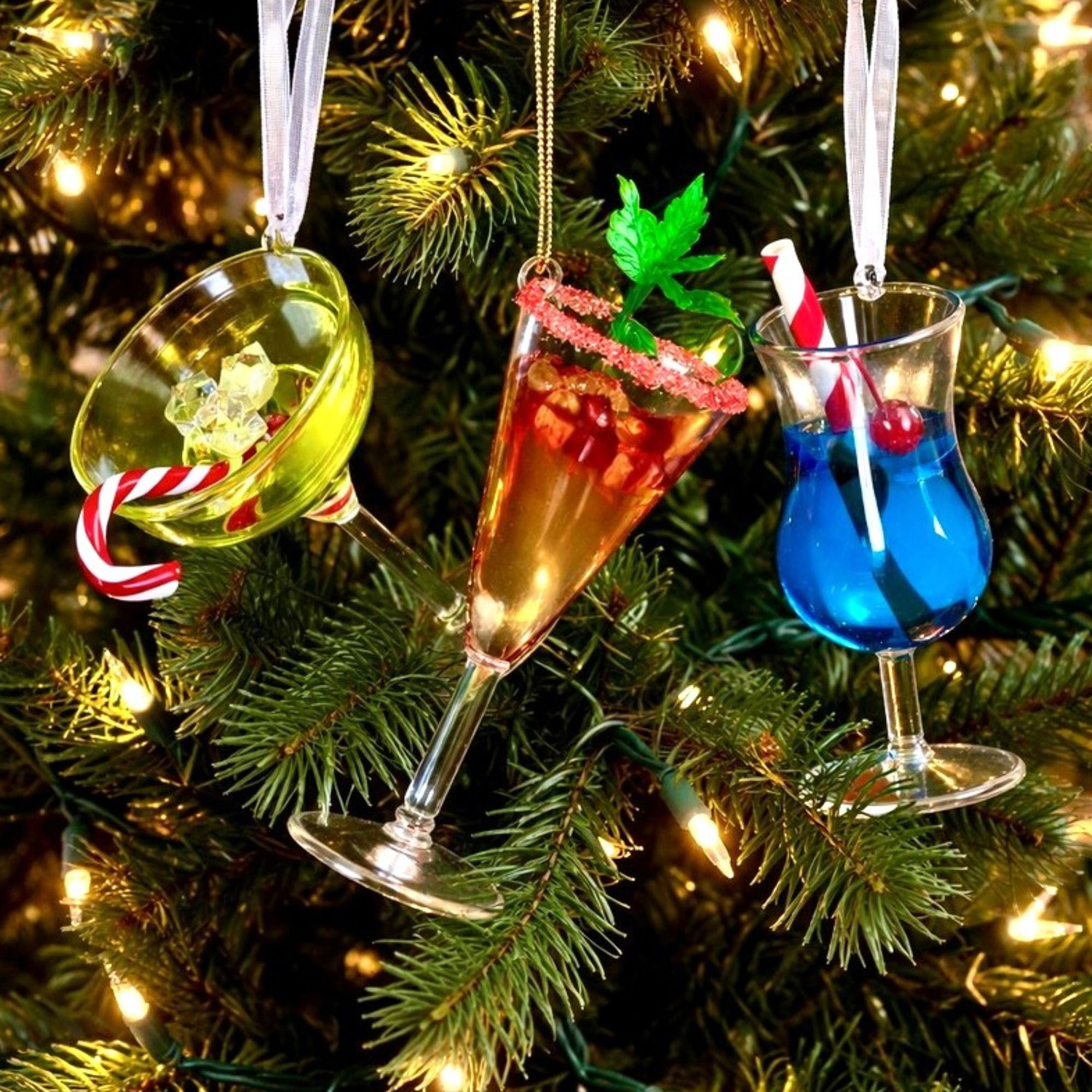 3 Piece Crysalis Cocktails Hanging Ornament Set