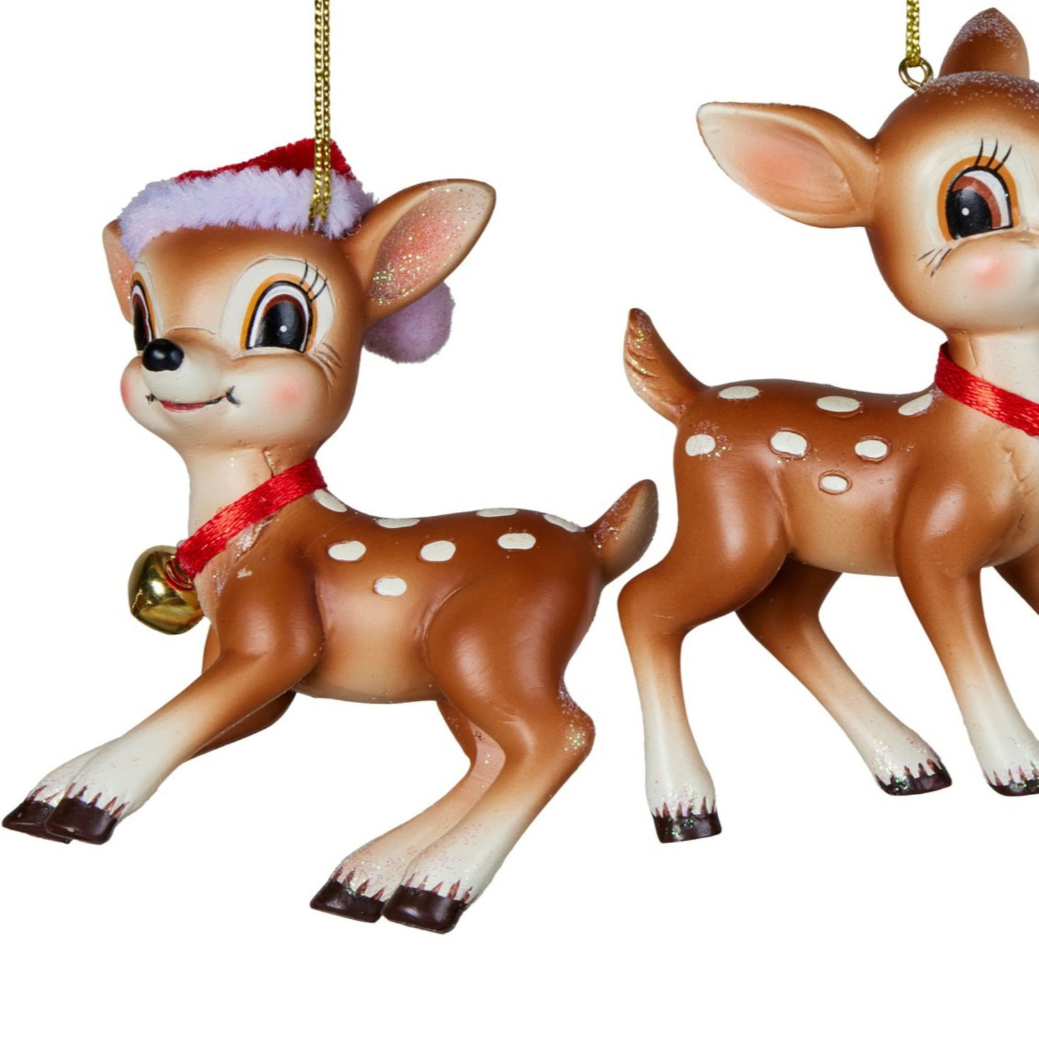 3 Piece Serene Reindeer Hanging Ornament Set