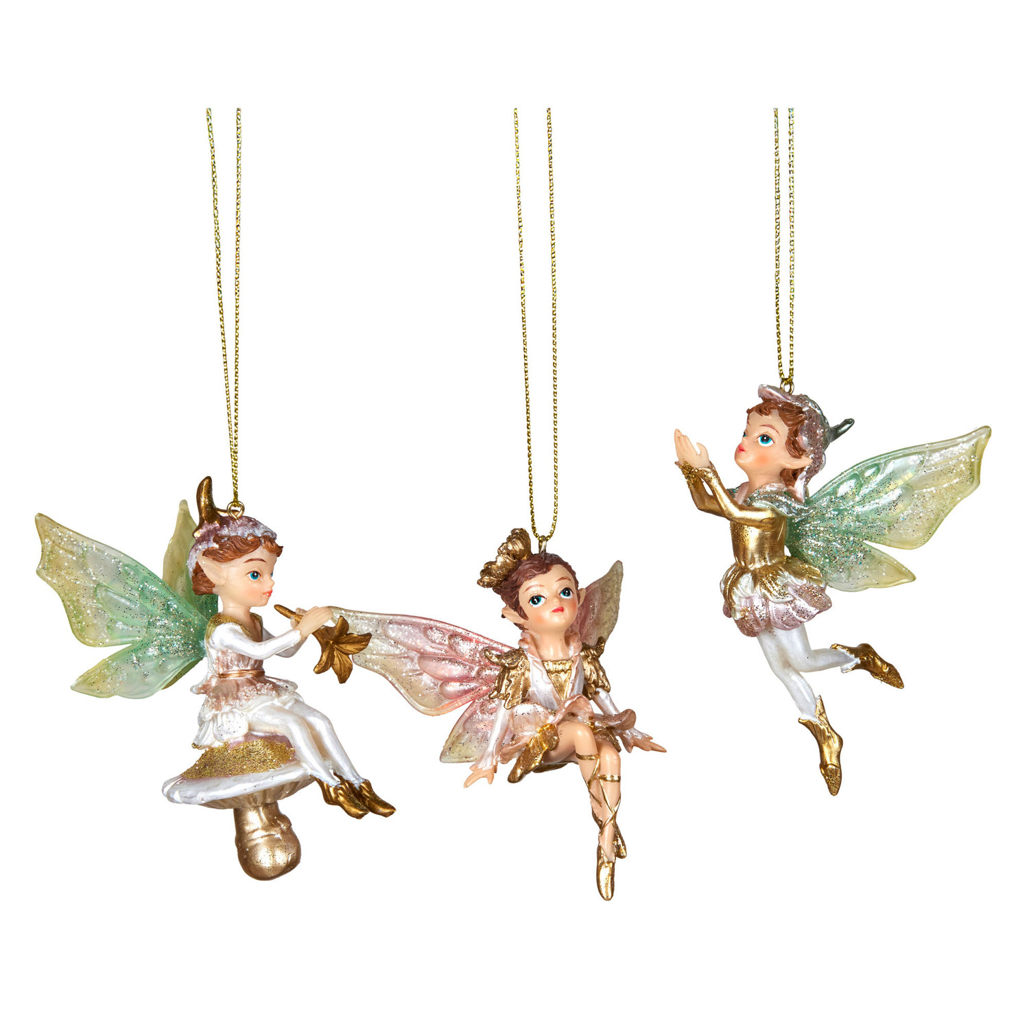 3 Piece Lira Fairies Hanging Ornament Set