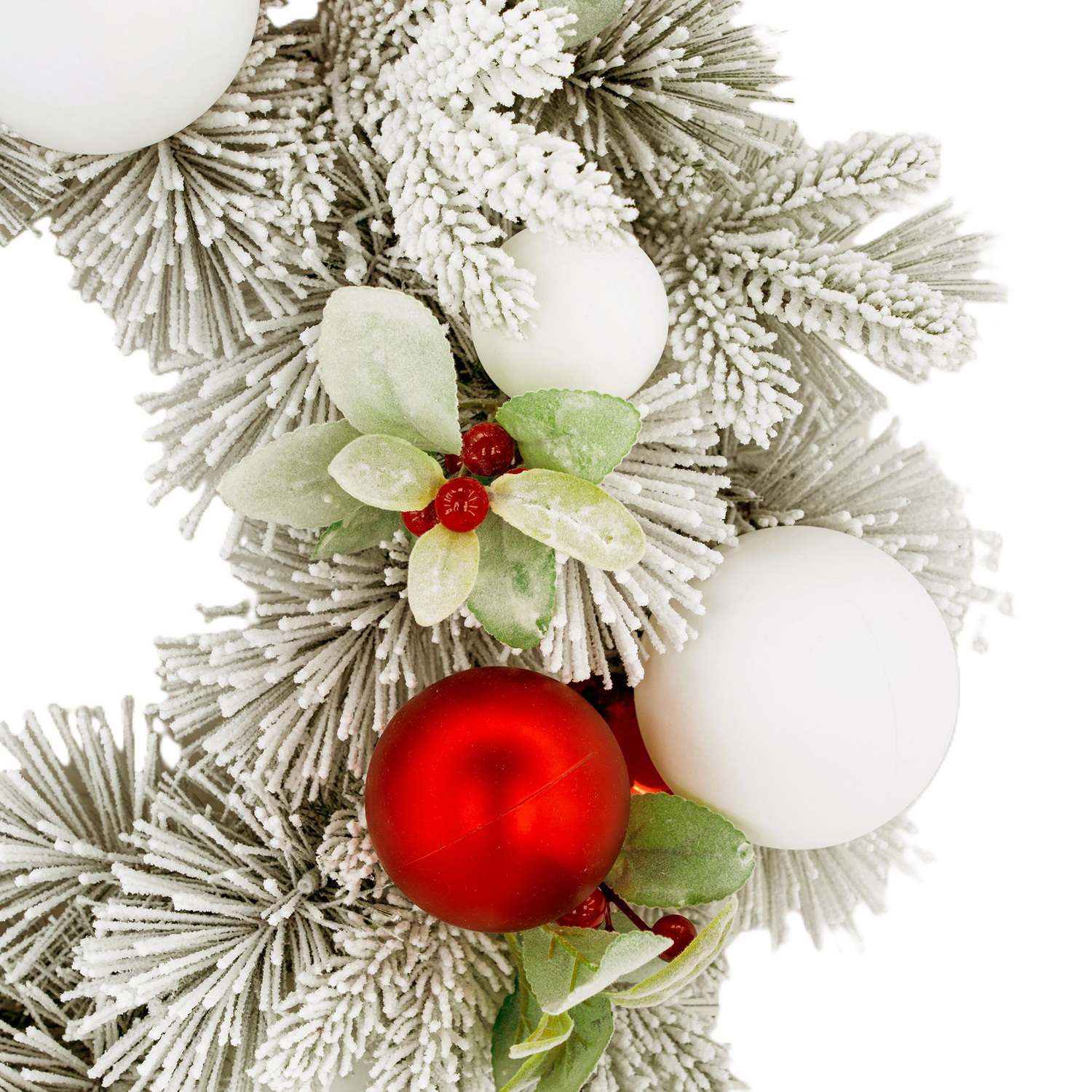 61cm Snowy Elegance Christmas Wreath