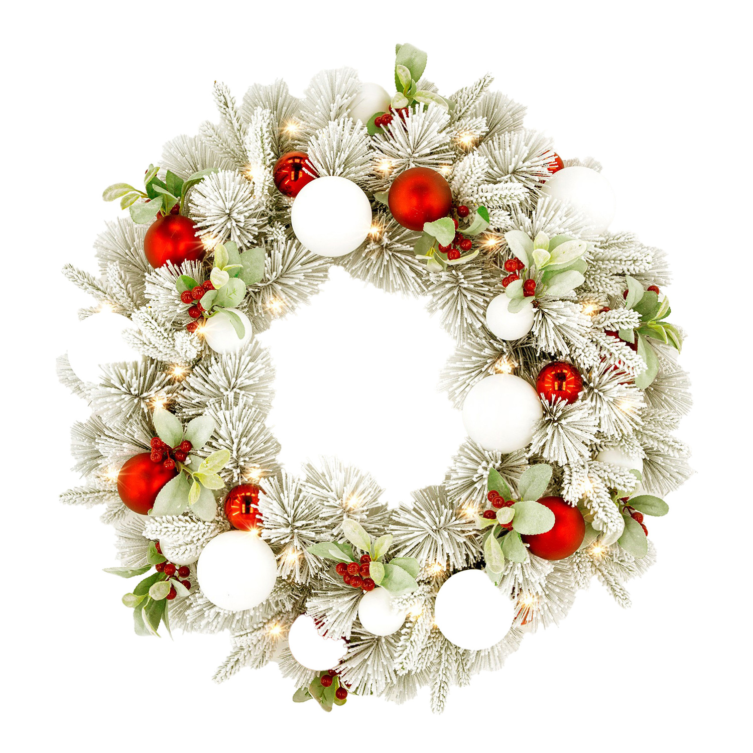 76cm Snowy Elegance Christmas Wreath