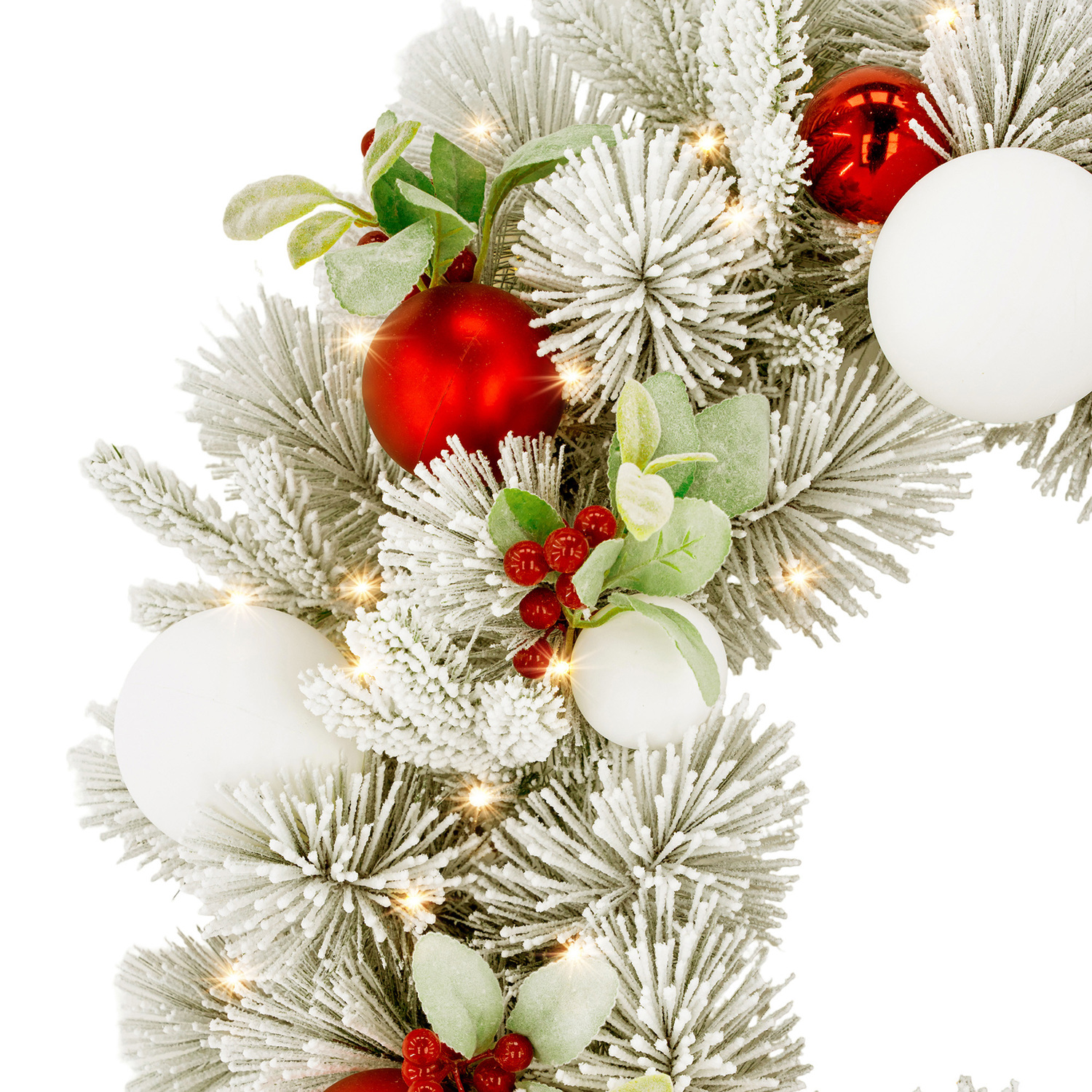 76cm Snowy Elegance Christmas Wreath