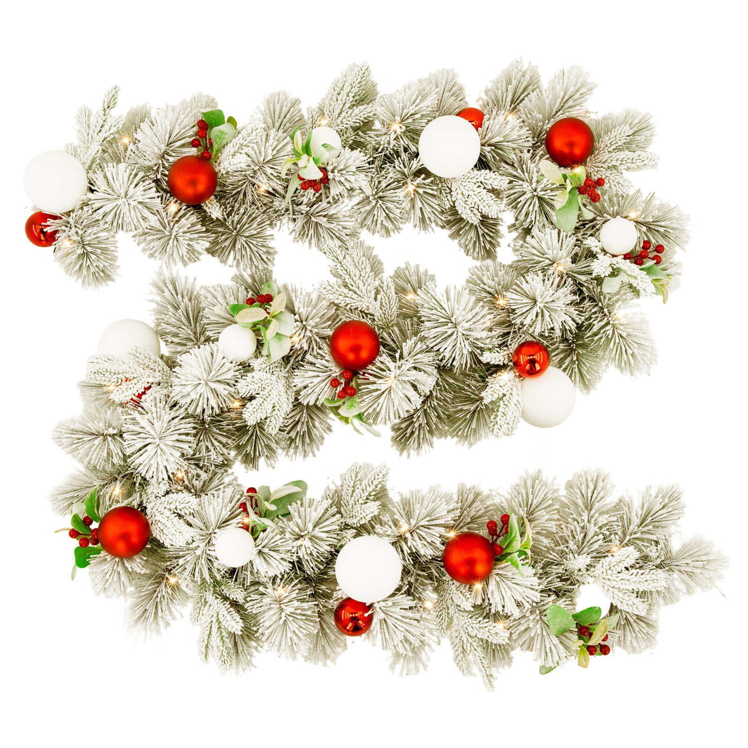 274cm Snowy Elegance Christmas Garland