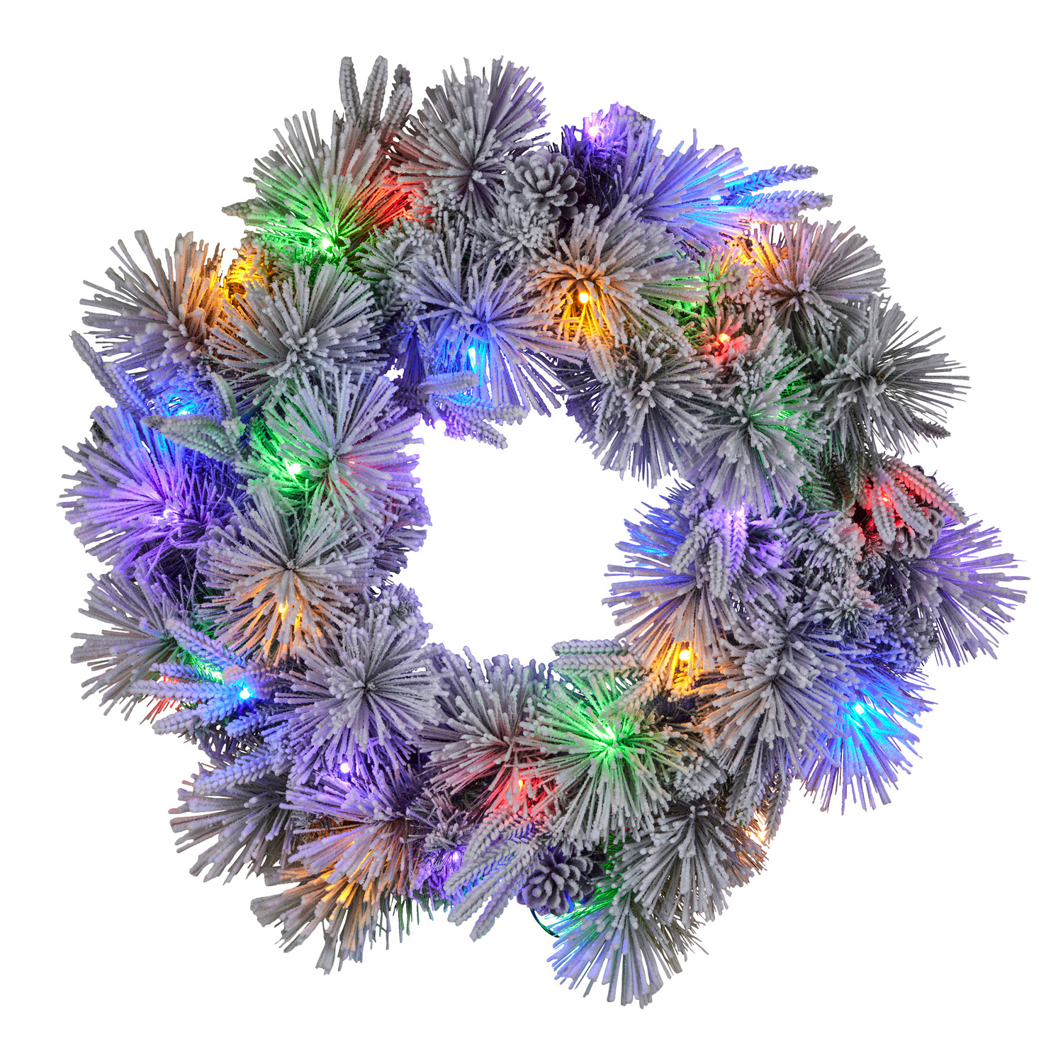 61cm Alpine Snow Christmas Wreath