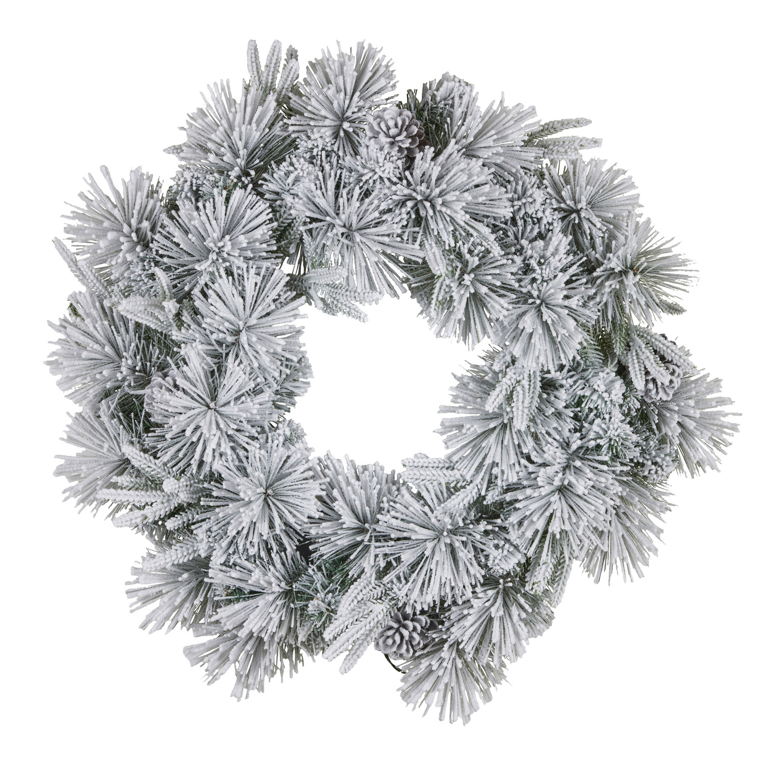 61cm Alpine Snow Christmas Wreath