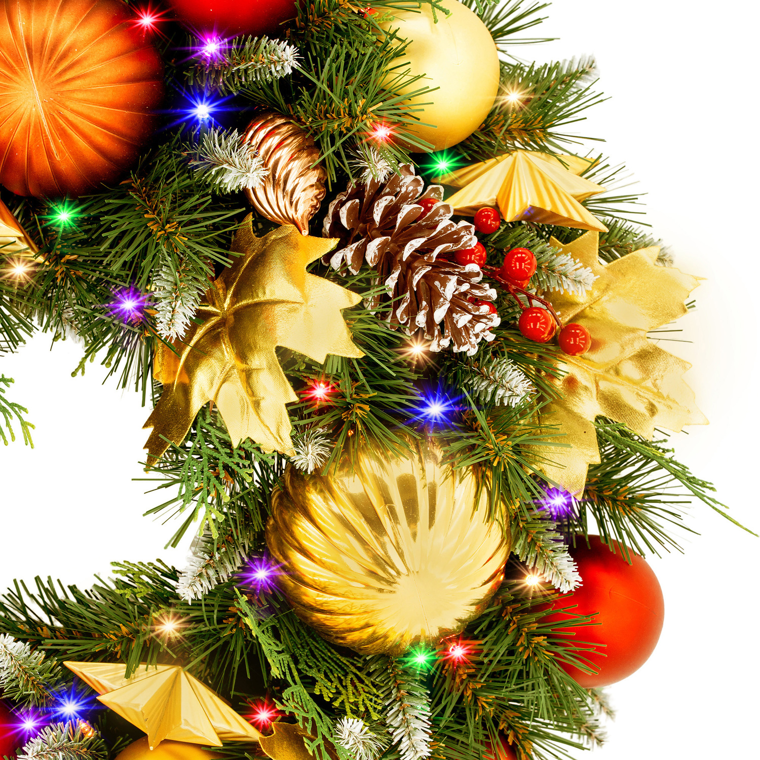 61cm Fauna Christmas Wreath