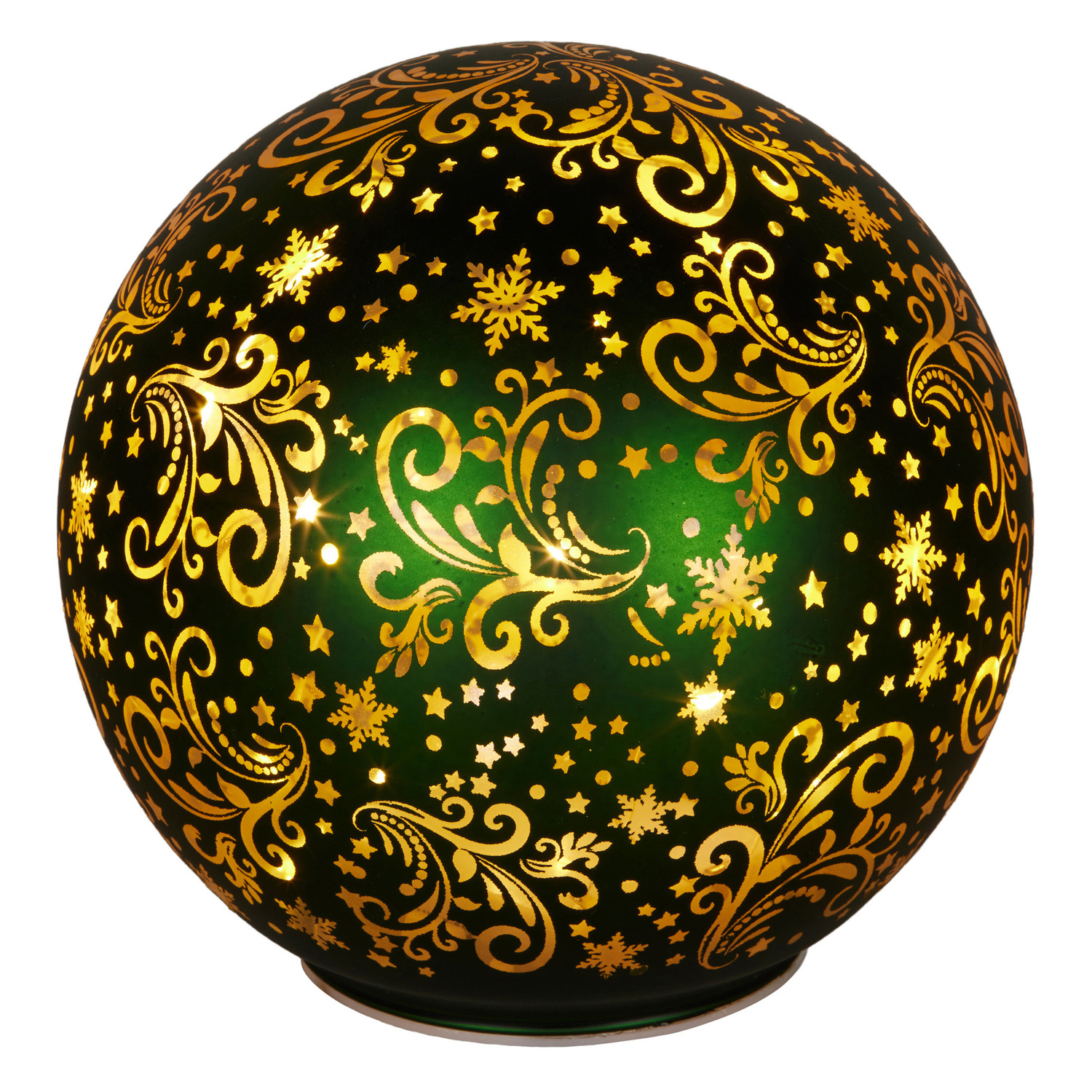 3 Piece Linden Glass Spheres Christmas Ornament