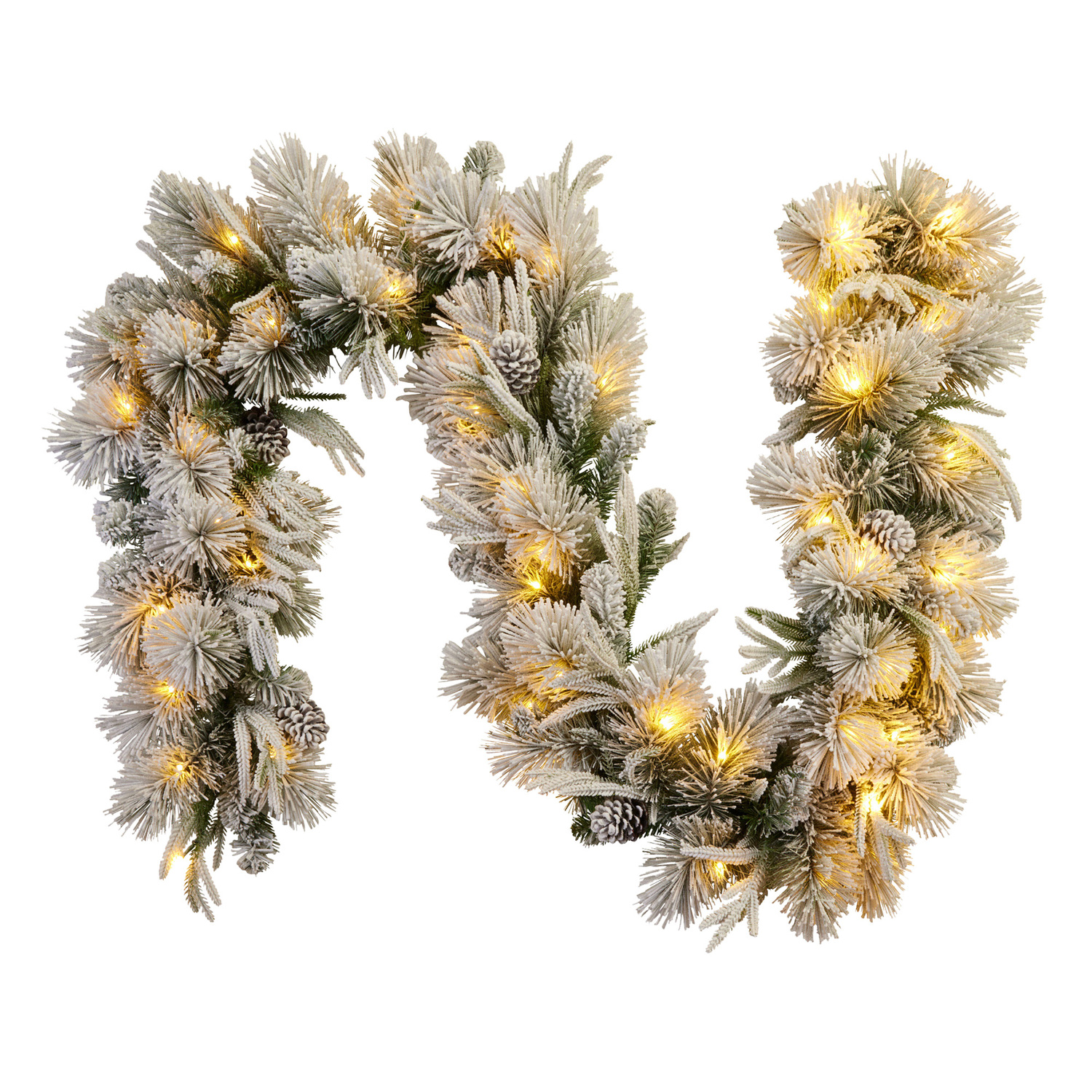 274cm Alpine Snow Christmas Garland
