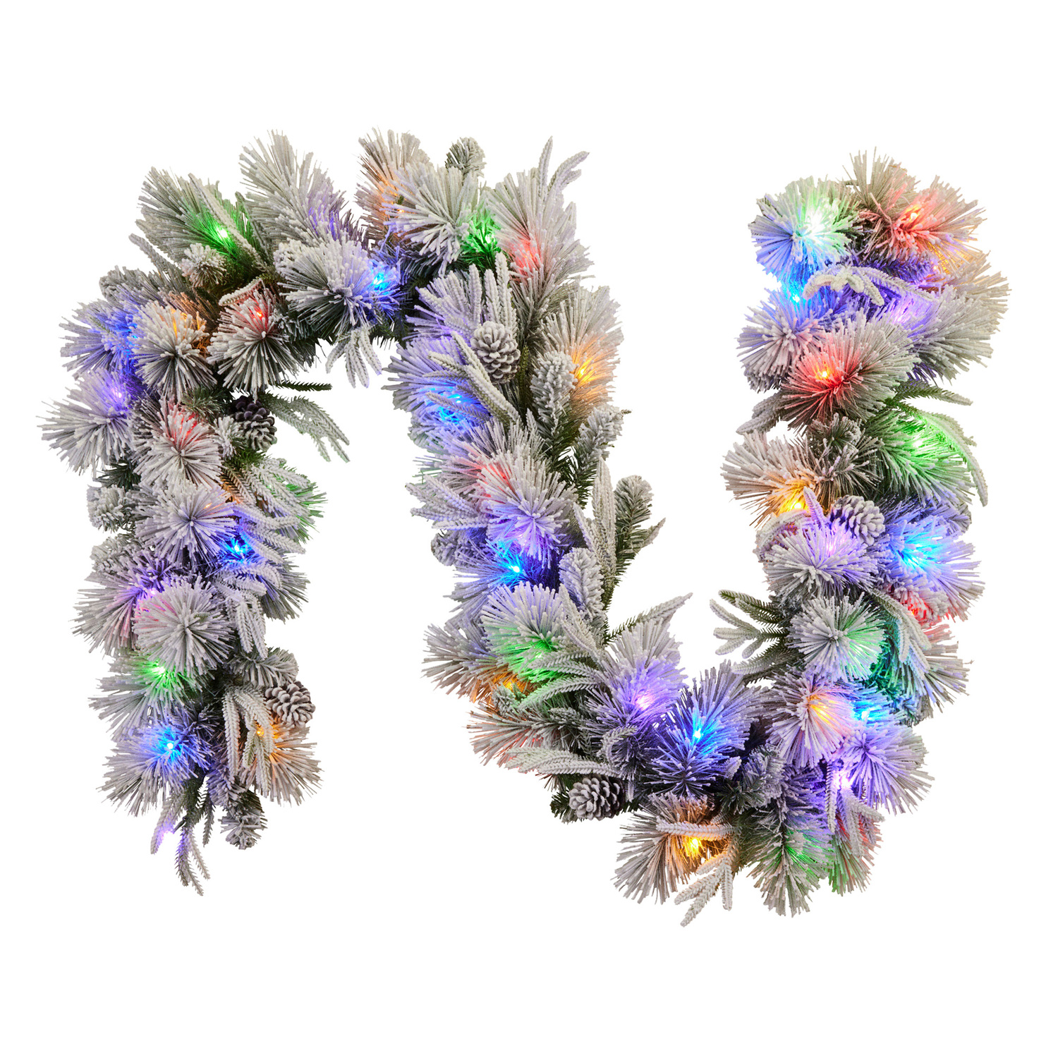 274cm Alpine Snow Christmas Garland