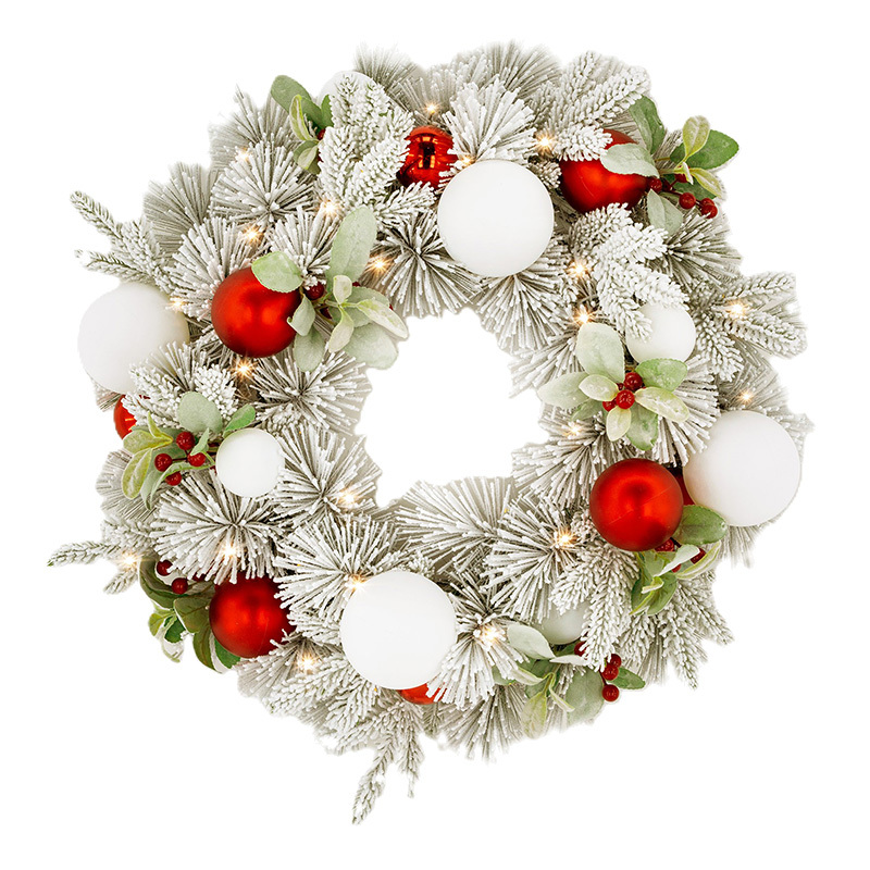 61cm Snowy Elegance Christmas Wreath