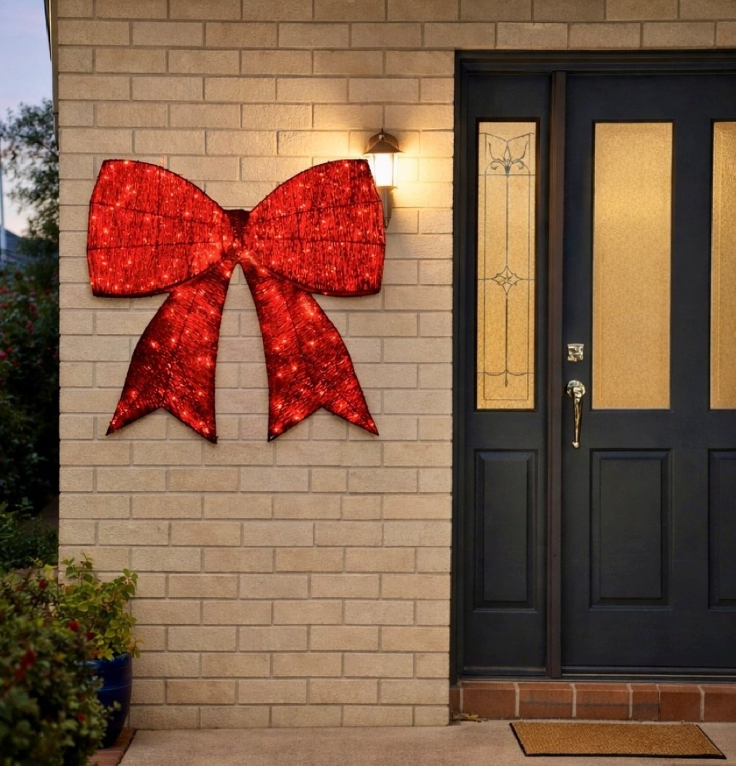 Mila Red Bow LED Christmas Decoration