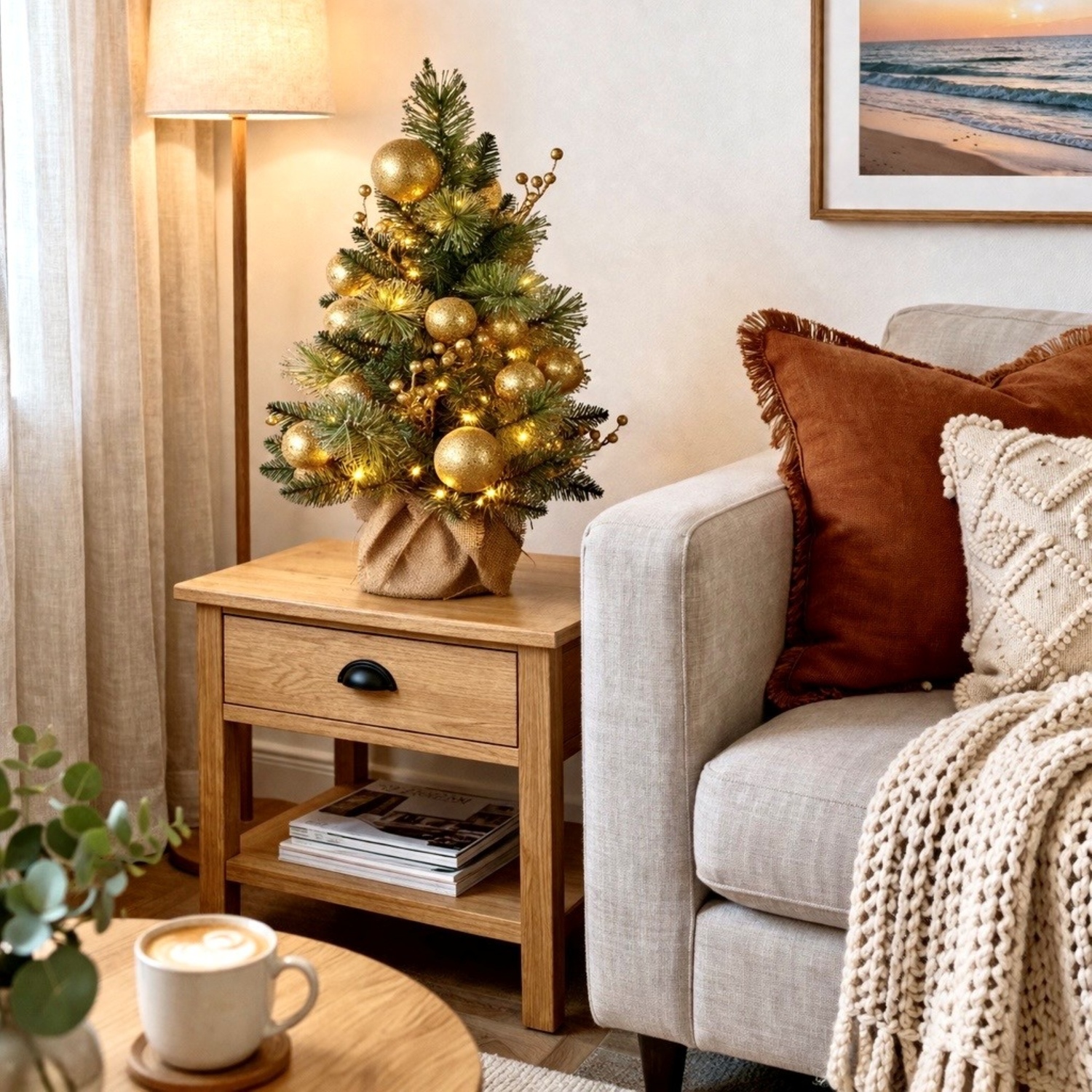 Lorien LED Christmas Tree with Hessian Base