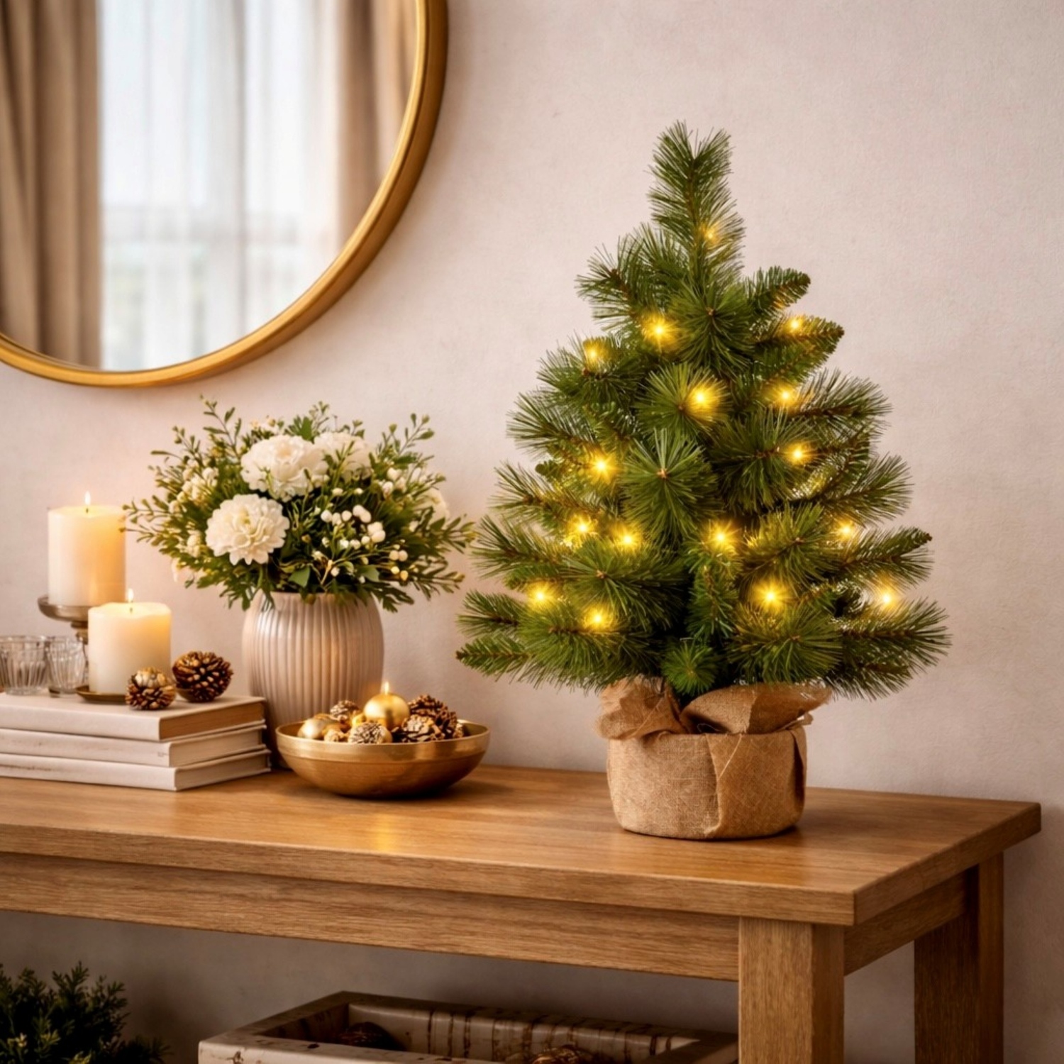 Riverton LED Christmas Tree with Hessian Base