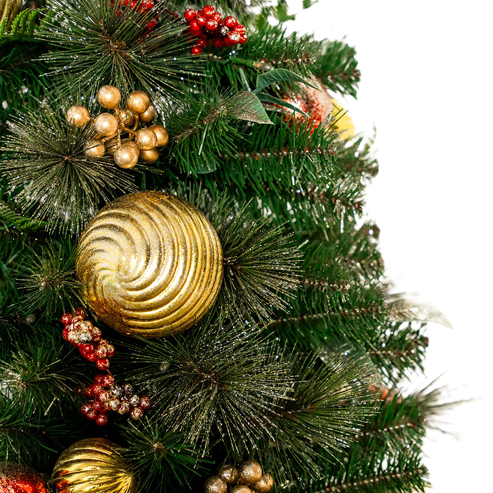 Palmer Deluxe Mountain Pine LED Potted Christmas Tree