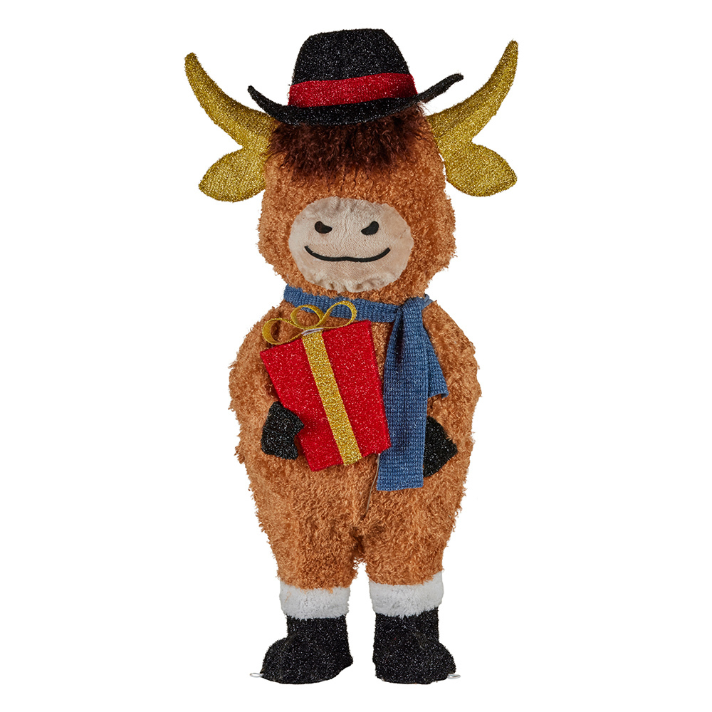 Oliver Highland Cow LED Christmas Ornament