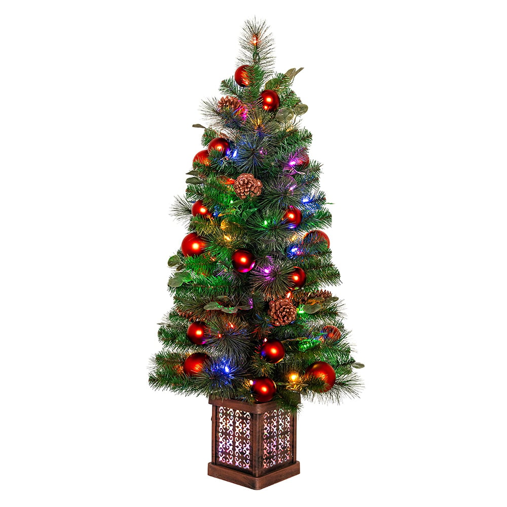 Mason Sable Fir LED Potted Christmas Tree