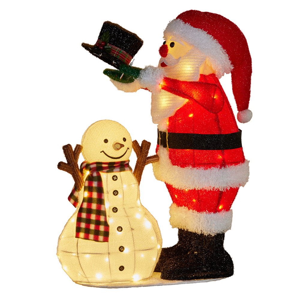 Nixon Santa & Snowman LED Christmas Ornament