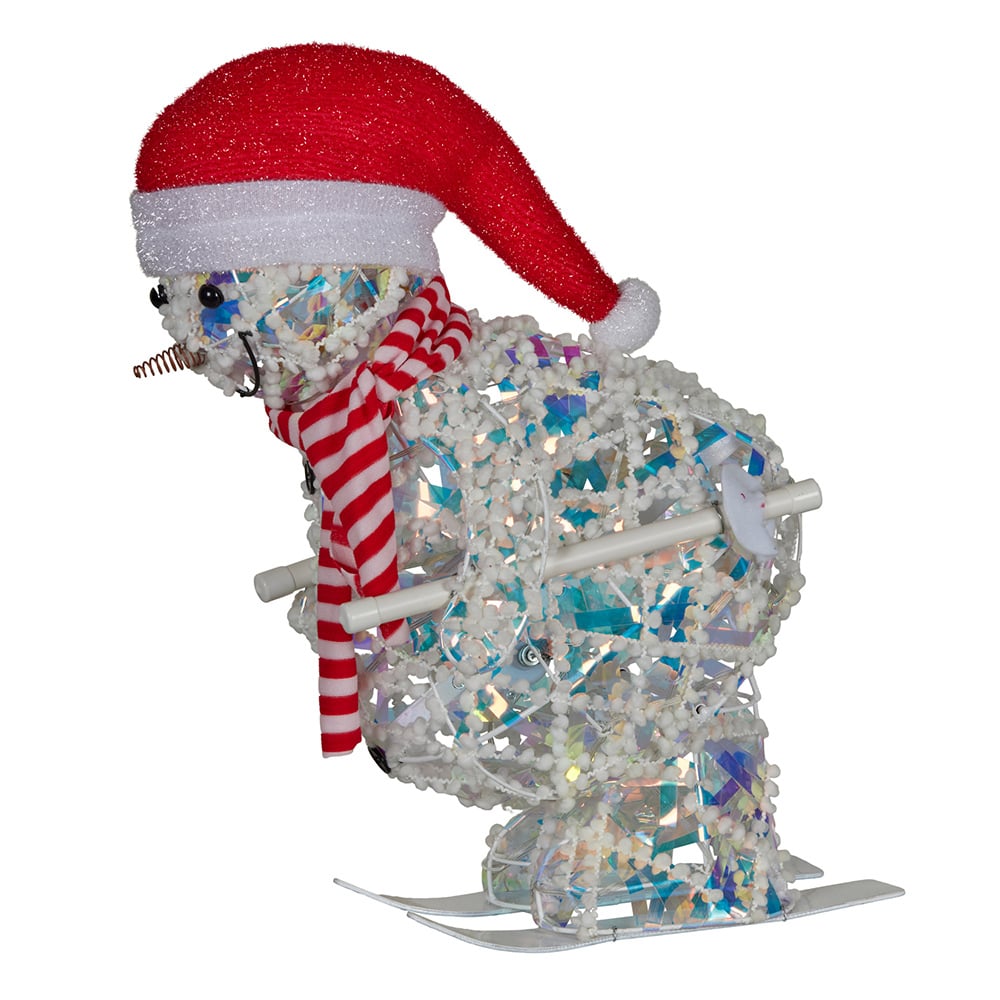 Machias Skiing Snowman LED Christmas Ornament