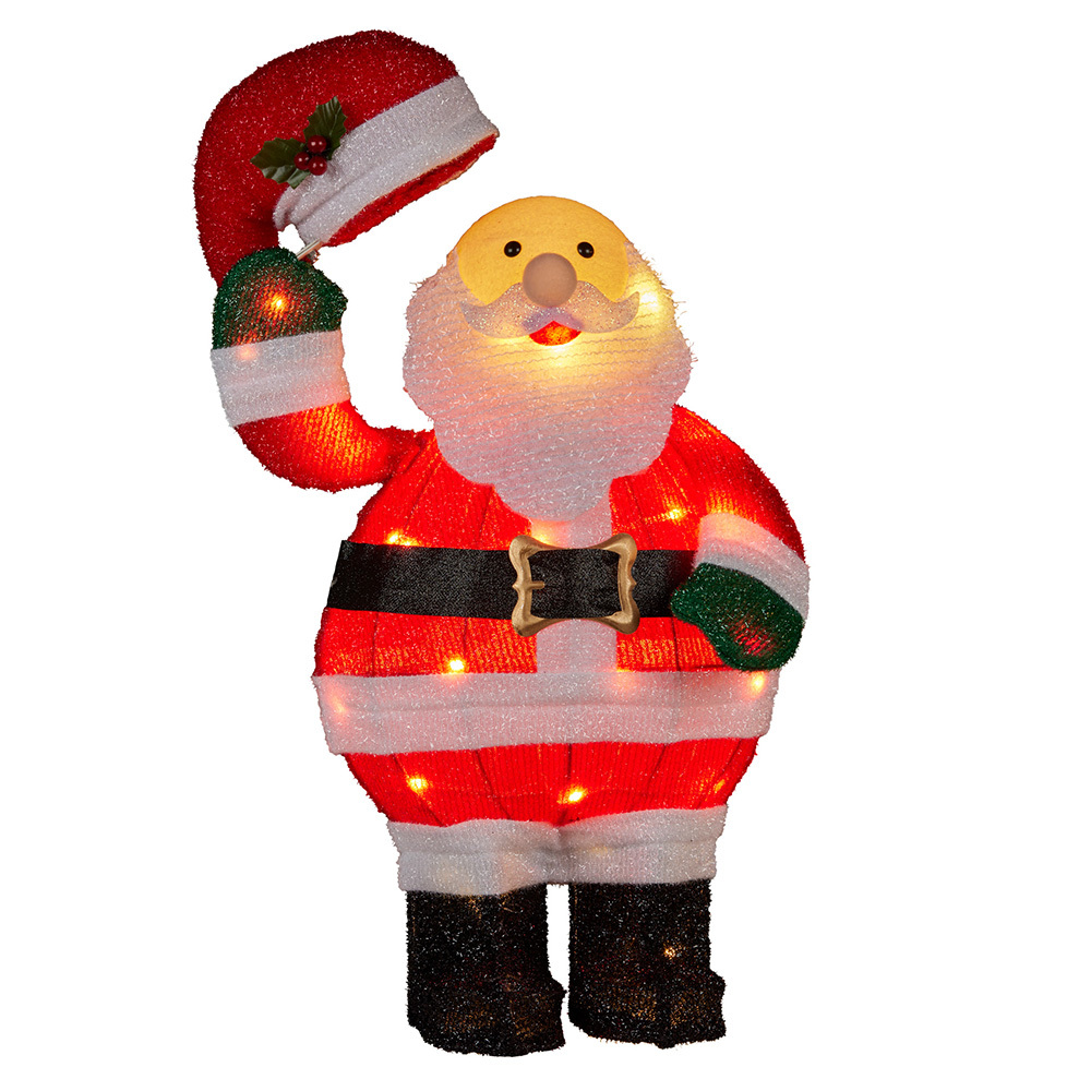 Austin Santa with Hat LED Christmas Ornament